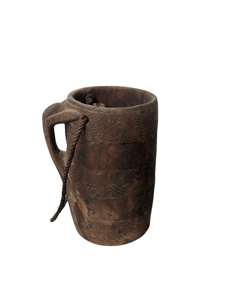 Vintage Indian Carved Jug