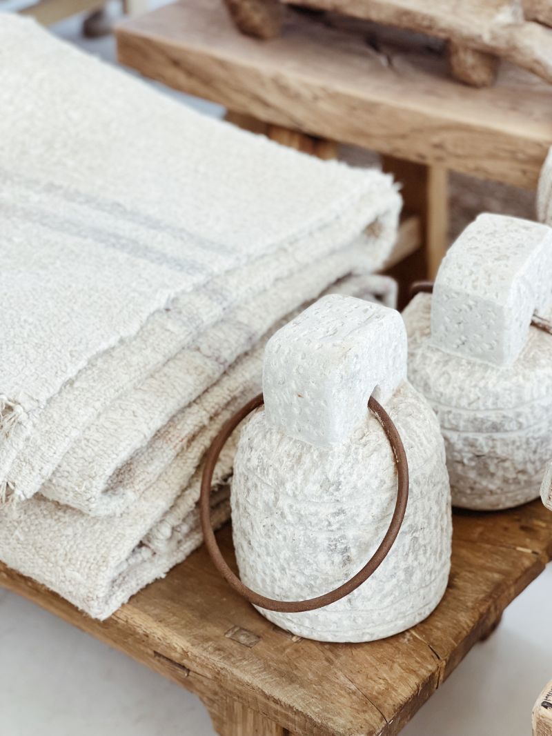 Stone Weight with Handle - Light - Barefoot Gypsy Homewares