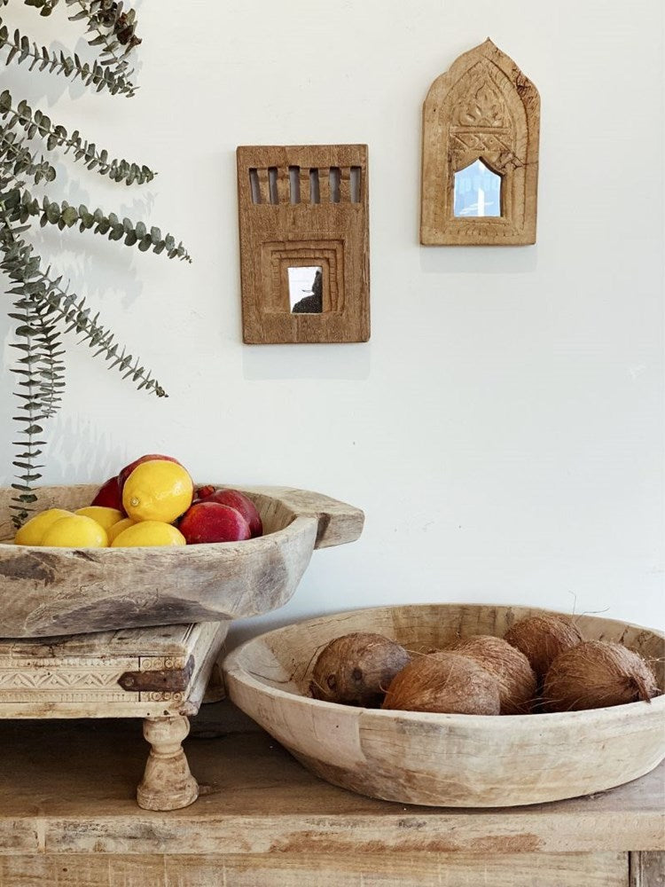 Vintage Wooden Parat Tray 04 - Barefoot Gypsy Homewares