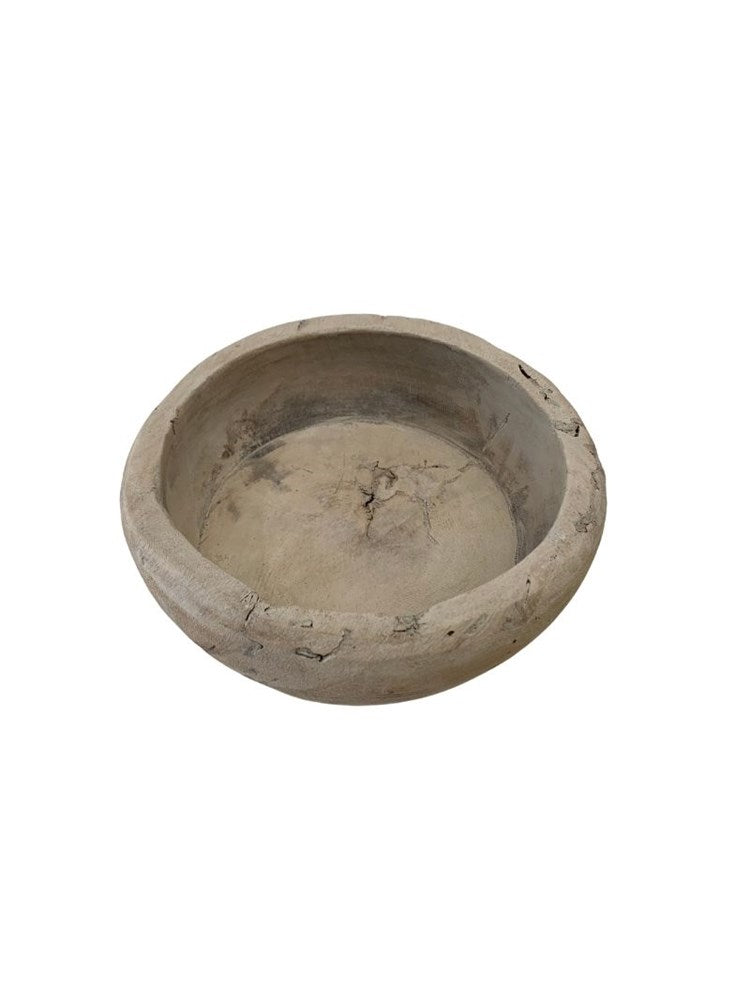 Vintage Indian Wooden Bowl - 04 - Barefoot Gypsy Homewares