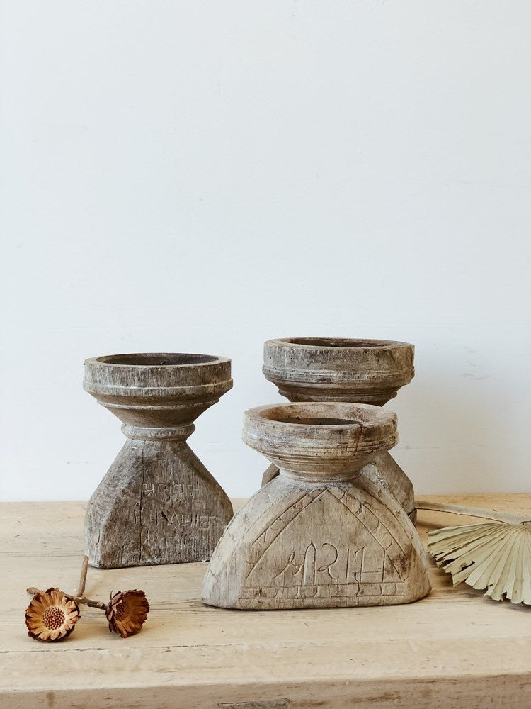 Vintage Indian Candle Stand - 04 - Barefoot Gypsy Homewares
