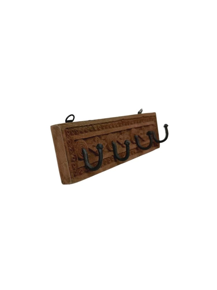 Wooden 4 Hook Hanger - Barefoot Gypsy Homewares