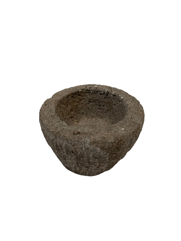 Vintage Indian Stone Bowl - 01 - Barefoot Gypsy Homewares