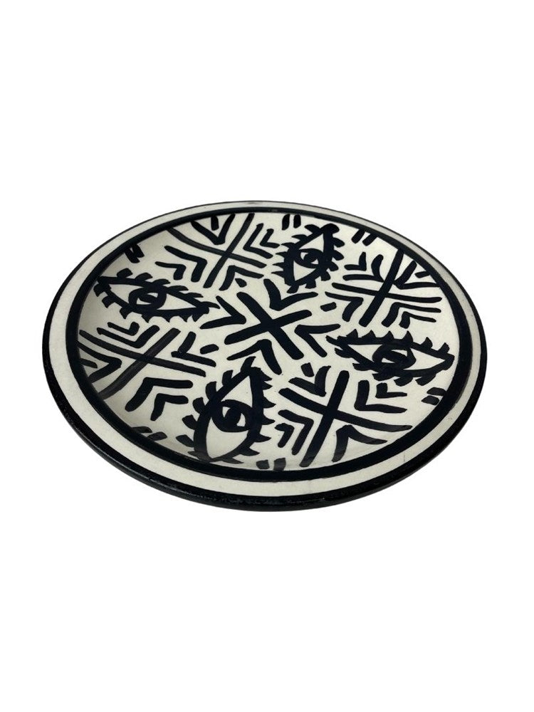 Fez Large Plate | Black - Barefoot Gypsy Homewares