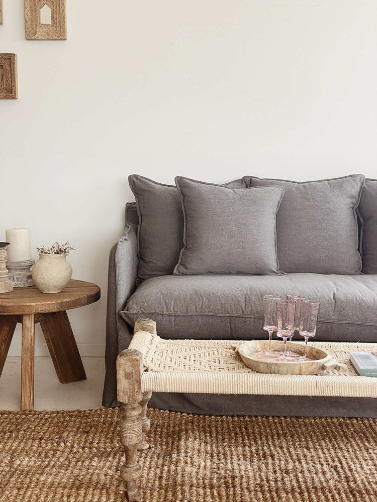 Rowie Sofa - Charcoal - Barefoot Gypsy Homewares
