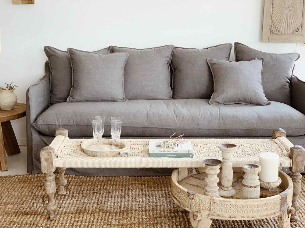Rowie Sofa - Charcoal - Barefoot Gypsy Homewares