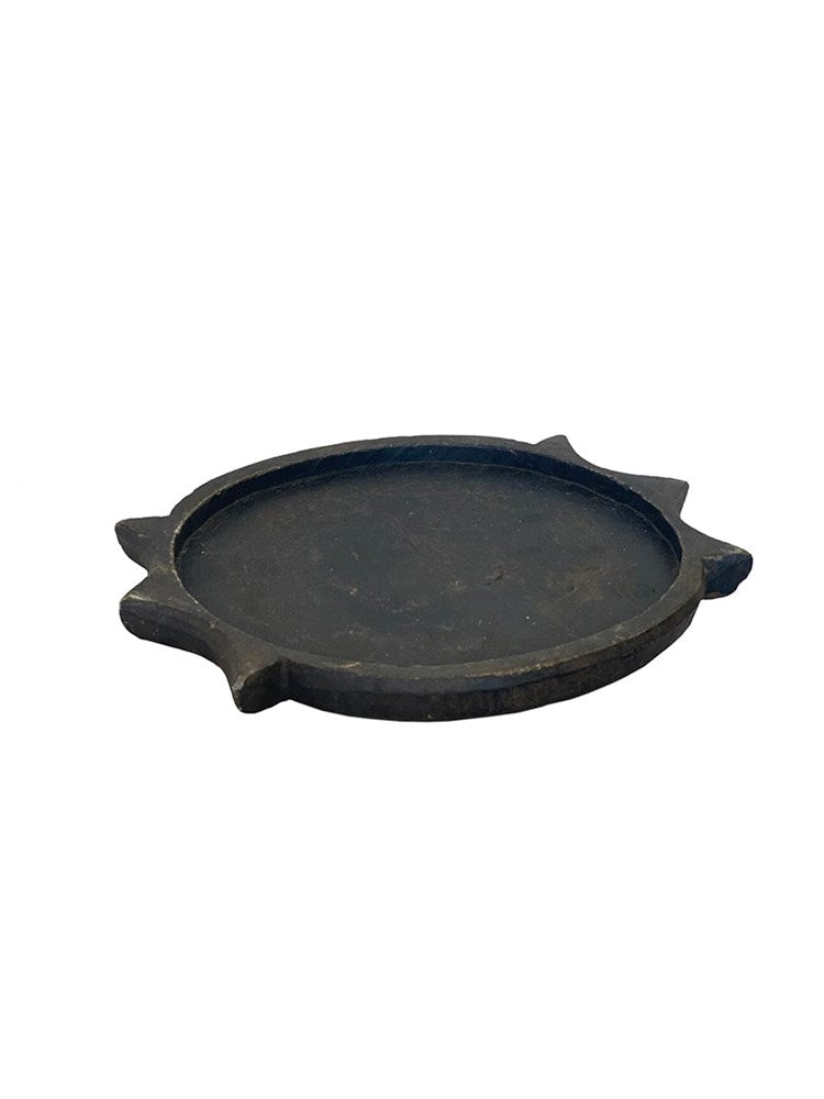 Indian Stone Plate - Dark - Barefoot Gypsy Homewares