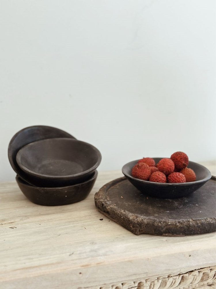 Indian Marble Bowl | Black - Barefoot Gypsy Homewares