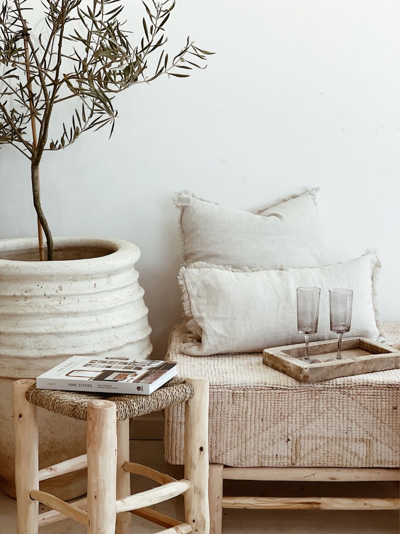 Moroccan Palm Stool - Barefoot Gypsy Homewares