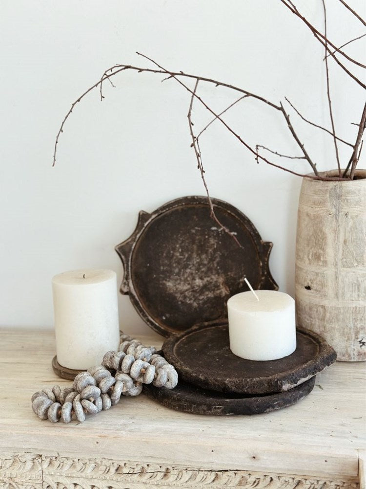 Indian Stone Plate - Dark - Barefoot Gypsy Homewares