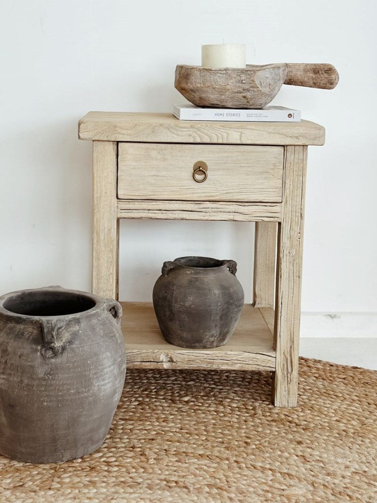 Bao | Elm Bedside Table - Barefoot Gypsy Homewares