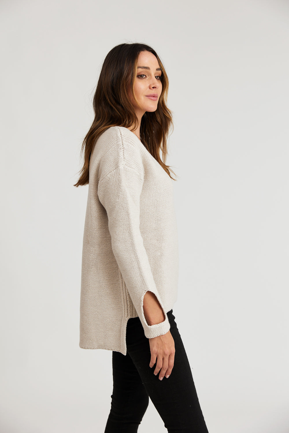 Estilo Emporio - Sculpt Wool Jumper - Stone - Barefoot Gypsy Homewares