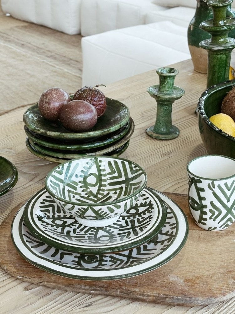 Fez Large Plate | Green - Barefoot Gypsy Homewares