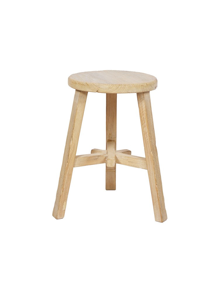Utuma | Round Elm Stool - Barefoot Gypsy Homewares