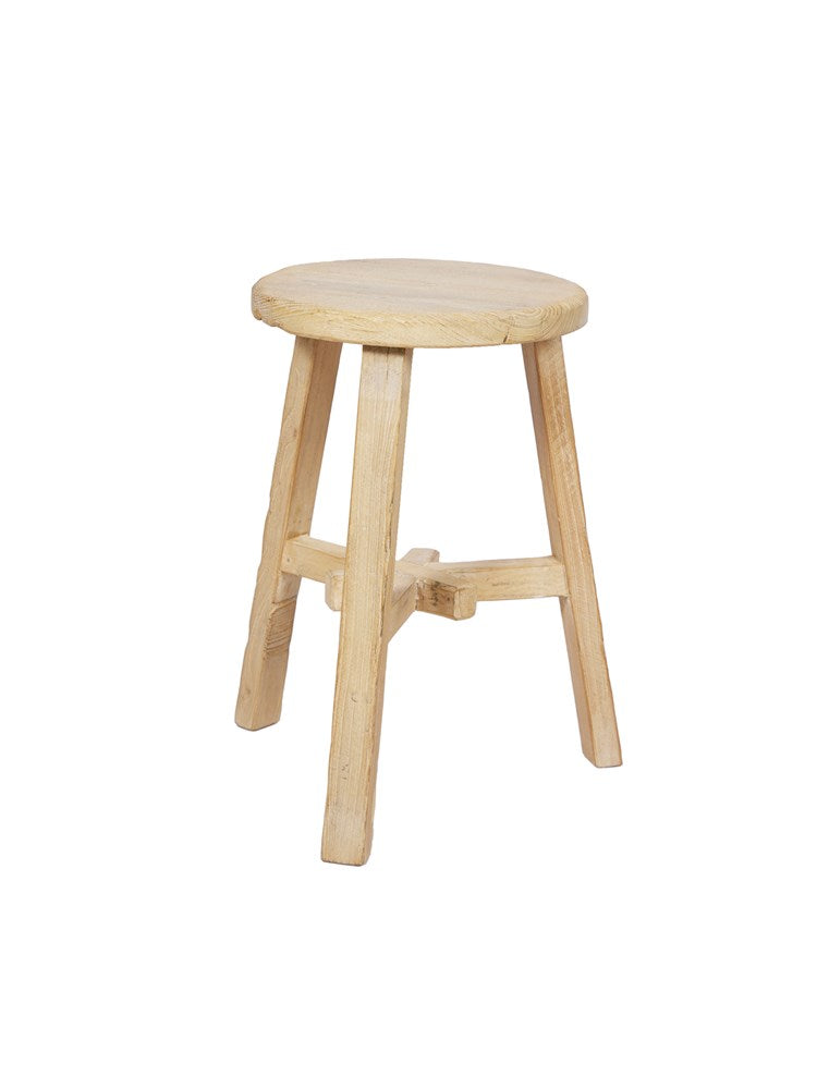 Utuma | Round Elm Stool - Barefoot Gypsy Homewares