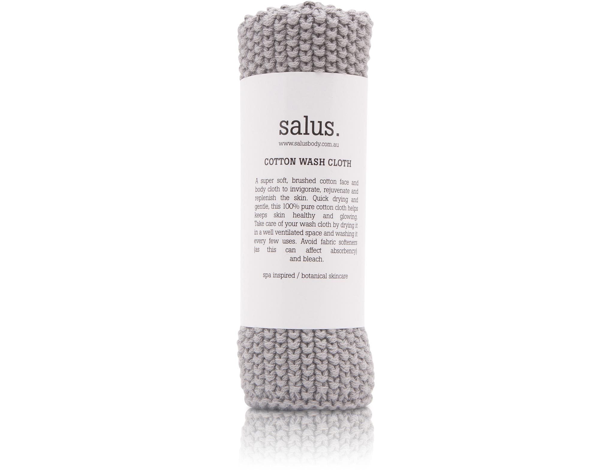 Salus Cotton Wash Cloth - Grey - Product Image