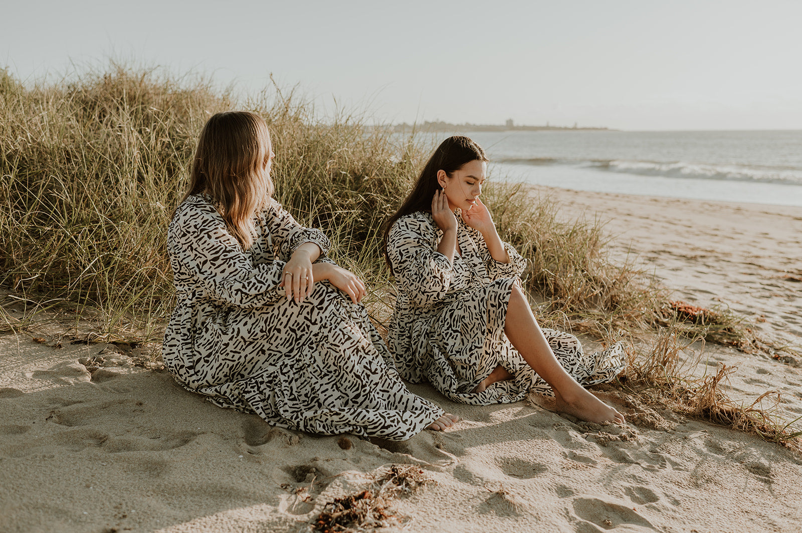 Sundar Block Printed Cotton Maxi Dress - Product Image