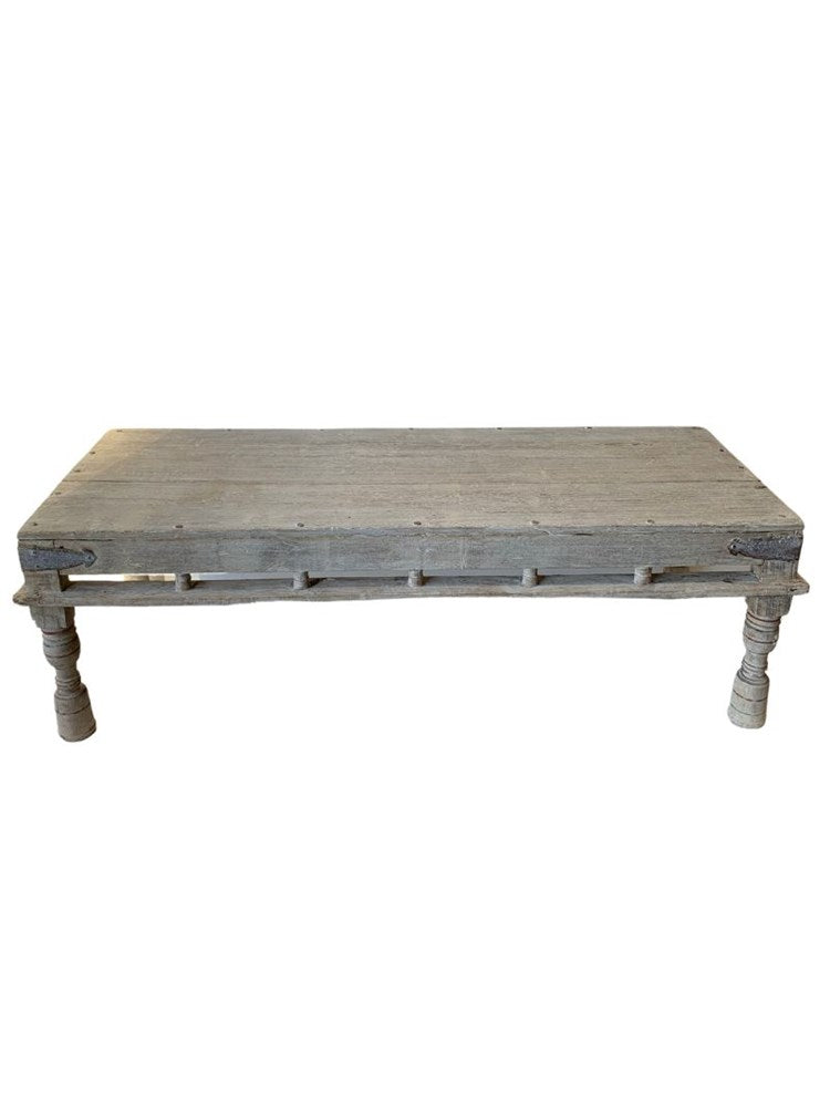 Vintage Indian Wooden Coffee Table - 03 - Barefoot Gypsy Homewares