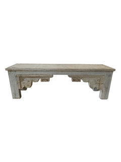 Vintage Indian Wooden Bench - 07 - Barefoot Gypsy Homewares