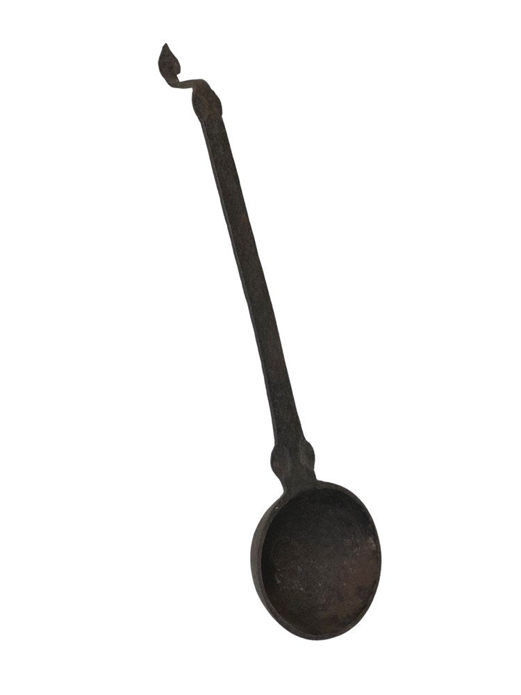 Vintage Indian Iron Spoon - Barefoot Gypsy Homewares