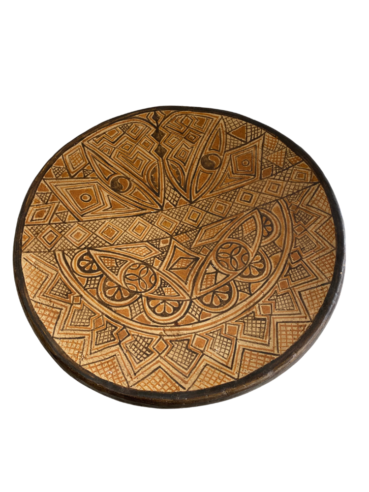 Moroccan Rif Plate - Dark 05 - Barefoot Gypsy Homewares