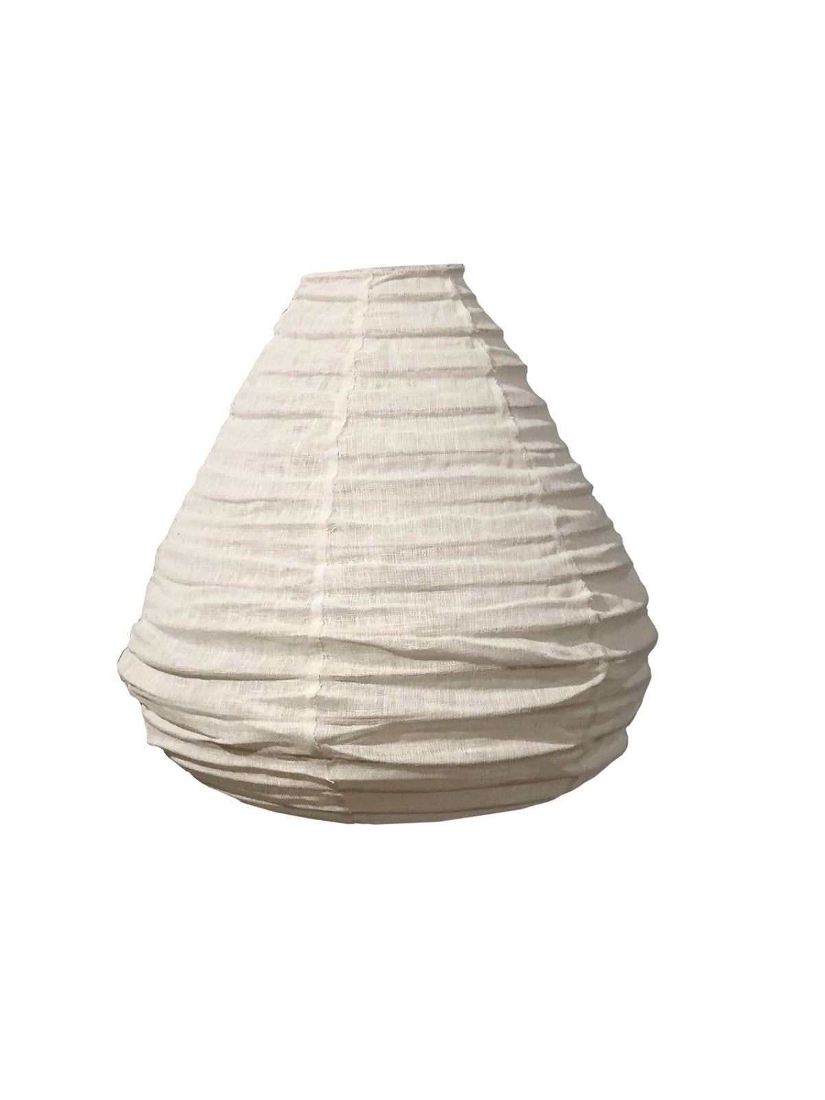 Fabric Lantern Pendant -White - Barefoot Gypsy Homewares