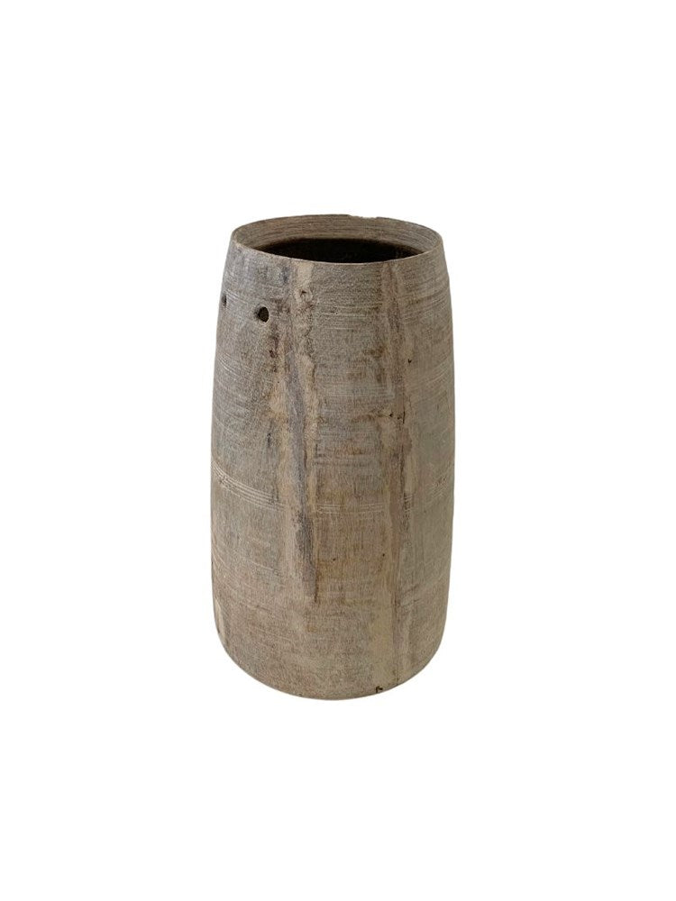 Indian Wooden Pot - 12 - Barefoot Gypsy Homewares