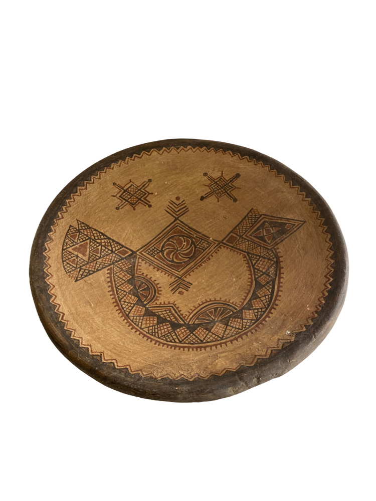 Moroccan Rif Plate - Dark 04 - Barefoot Gypsy Homewares