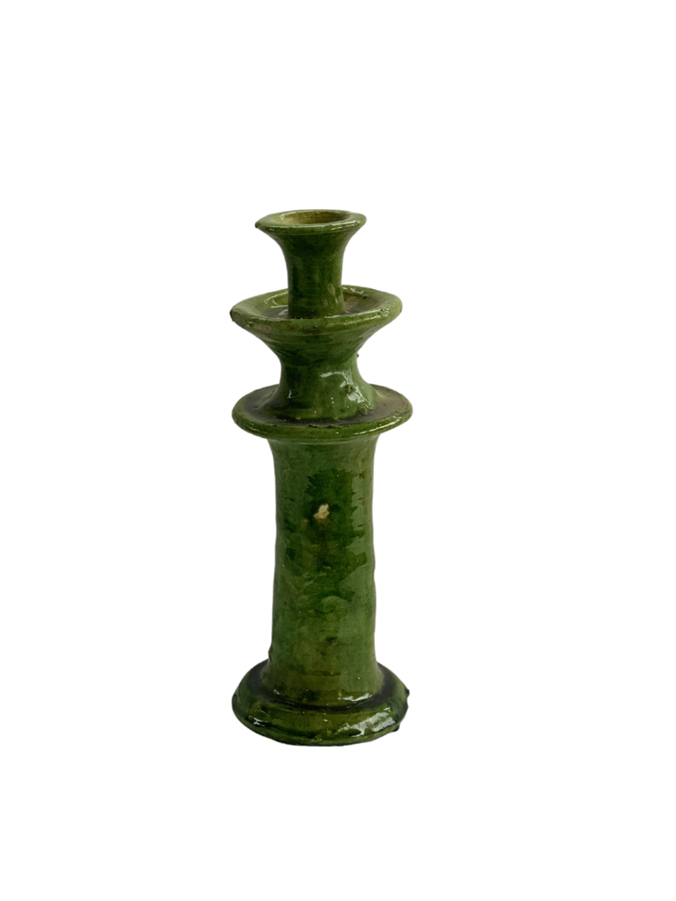 Tamegroute Candle Holder Extra Large | Green - Barefoot Gypsy Homewares