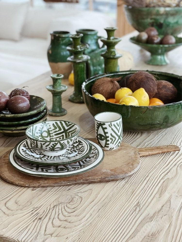 Fez Large Plate | Green - Barefoot Gypsy Homewares