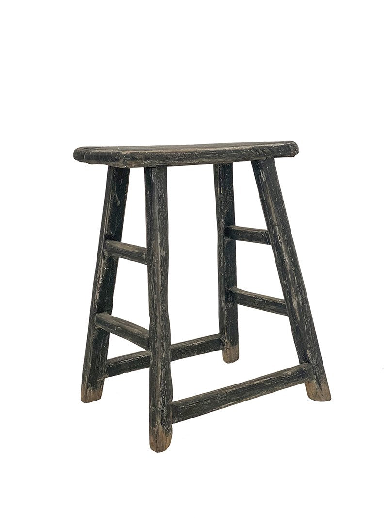 Elm Workers Stool - Dark - Barefoot Gypsy Homewares
